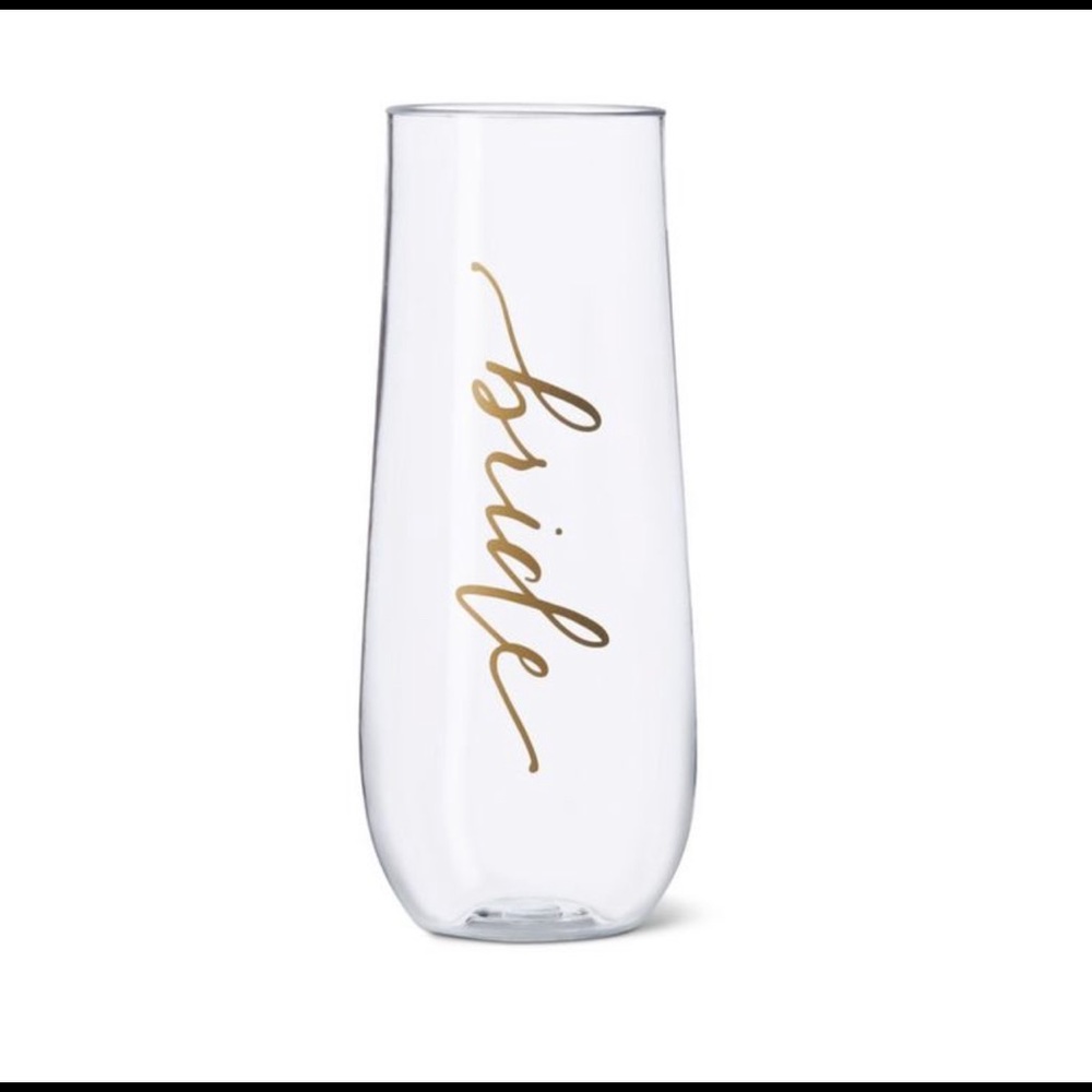 Bridal Cup  | Bachelorette - NEW “Bride” Stemless Plastic Glasses | Bride Gift